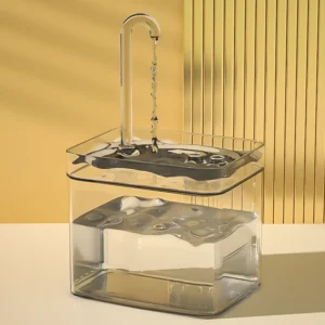 Katzen-Wasserbrunnen, automatischer Filter, transparenter Katzentrinker, USB, elektrisch, stumm, umlaufender Filtertrinker für Katzen, Wasserspender