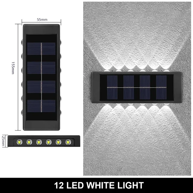 Solar-Led-Leuchte, Wasserdichte Außenwandleuchte, Dämmerungssensor-Zaunbeleuchtung Für Garten, Hof, Veranda, Gehweg, Camping, Heim-Dekoration Solar-Led-Leuchte, Wasserdichte Außenwandleuchte, Dämmerungssensor-Zaunbeleuchtung Für Garten, Hof, Veranda, Gehweg, Camping, Heim-Dekoration - Image 15