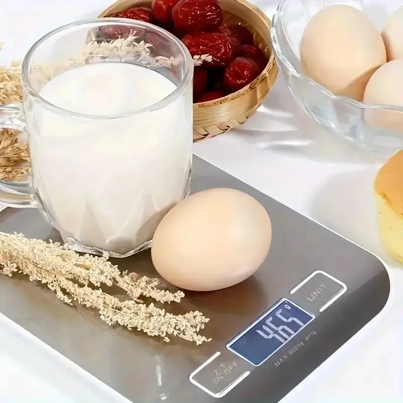 Digitale Küchenwaage 10 Kg Mit Led-Display – 1-G-Teilung, Edelstahl-Wiegefläche Für Lebensmittel, Snacks, Schmuck &Amp; Haushalt Digitale Küchenwaage 10 Kg Mit Led-Display – 1-G-Teilung, Edelstahl-Wiegefläche Für Lebensmittel, Snacks, Schmuck &Amp; Haushalt - Image 2