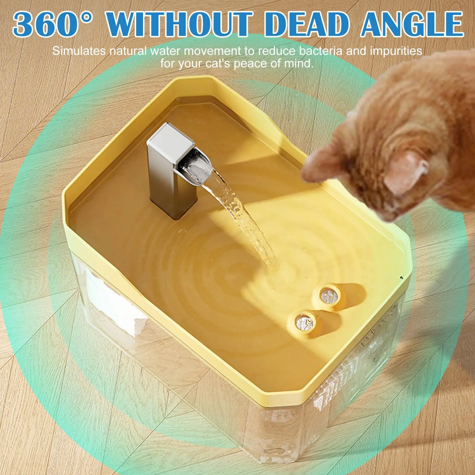 Cat Water Fountain Auto Filter Transparent Drinker Usb Anti-Dry Burning Recirculate Filtering Water Dispenser With Pump Cat Water Fountain Auto Filter Transparent Drinker Usb Anti-Dry Burning Recirculate Filtering Water Dispenser With Pump - Image 5