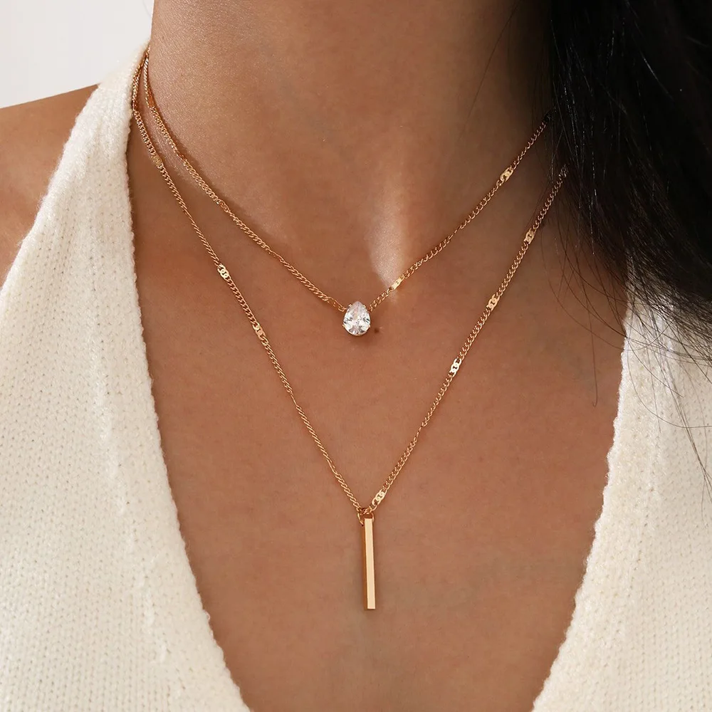 Trendy Zirkon Anhänger Halskette Für Frauen Multilayer Kette Halsband Mode Weibliche Party Glänzenden Schmuck Geschenk Trendy Zirkon Anhänger Halskette Für Frauen Multilayer Kette Halsband Mode Weibliche Party Glänzenden Schmuck Geschenk - Image 7
