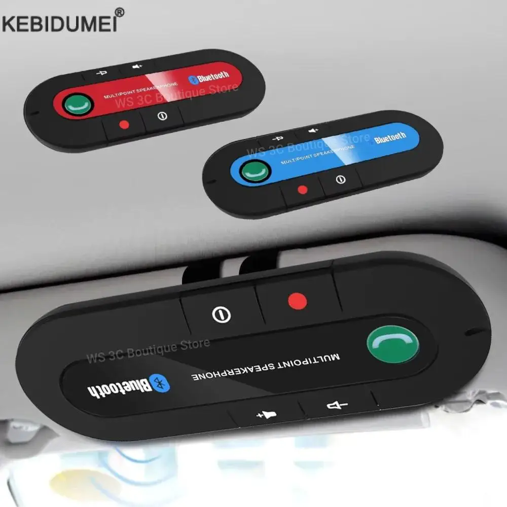 Bluetooth Freisprecheinrichtung Fürs Auto – Kabelloser Lautsprecher Mit Sonnenblenden-Clip, Mp3-Player Und Stereo-Audio Bluetooth Freisprecheinrichtung