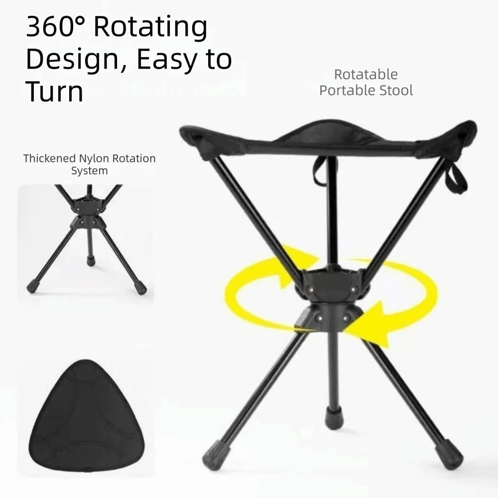 Three Legged Folding Rotating Stool Foldable Strong Load-Bearing Camping Stool Wear-Resistant Multifunctional Mazza Stool Three Legged Folding Rotating Stool Foldable Strong Load-Bearing Camping Stool Wear-Resistant Multifunctional Mazza Stool - Image 19