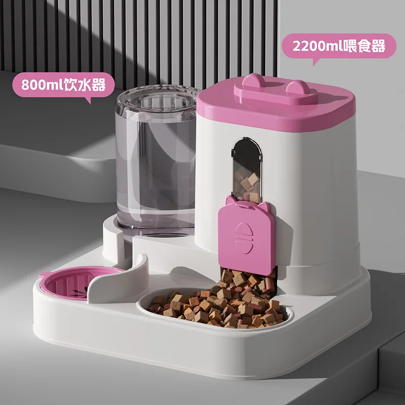 Cat Bowl Automatic Feeder With Spill Proof Design With Water Fountain Pet Food Dispenser For Small Medium Large Cats Dogs Cat Bowl Automatic Feeder With Spill Proof Design With Water Fountain Pet Food Dispenser For Small Medium Large Cats Dogs - Image 9