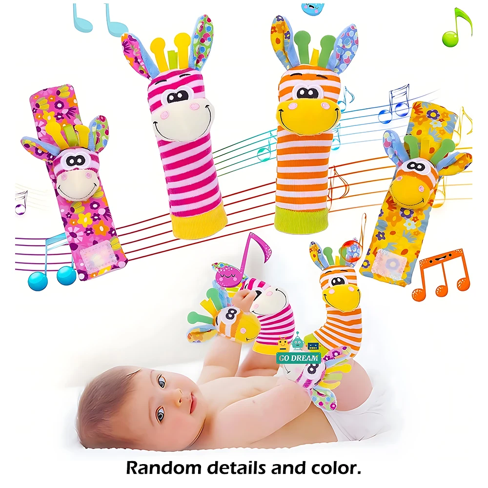 4Pcs Baby Rattle Toys Cute Stuffed Animals Wrist Rattle Foot Finder Socks 0~24 Months For Infant Boy Girl Newborn Gift 4Pcs Baby Rattle Toys Cute Stuffed Animals Wrist Rattle Foot Finder Socks 0~24 Months For Infant Boy Girl Newborn Gift - Image 10