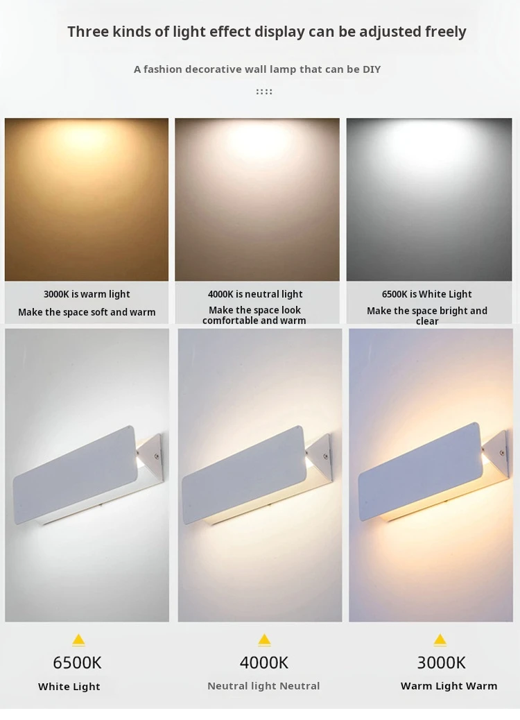 Indoor Led Wand Lampe Einstellbare Winkel Aluminium Legierung Wand Licht Hause Wohnzimmer Schlafzimmer Eitelkeit Spiegel Nachttisch Lichter Indoor Led Wand Lampe Einstellbare Winkel Aluminium Legierung Wand Licht Hause Wohnzimmer Schlafzimmer Eitelkeit Spiegel Nachttisch Lichter - Image 4
