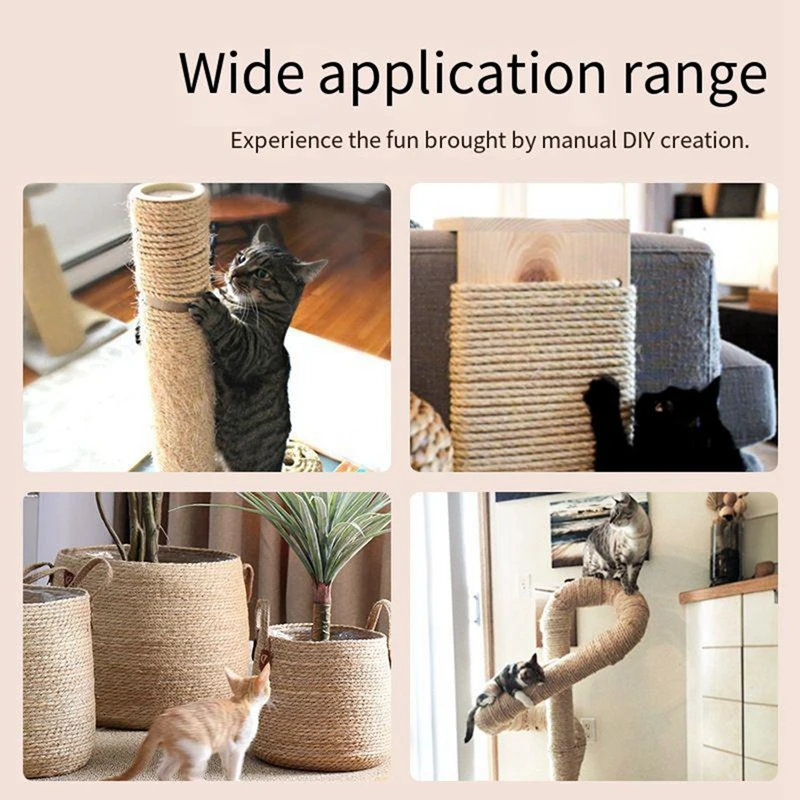 20/50M Pet Cat Scratch Durable Scratch Pole Climbing Frame Fine Sword Hemp Rope Pet Cat Scratchers 20/50M Pet Cat Scratch Durable Scratch Pole Climbing Frame Fine Sword Hemp Rope Pet Cat Scratchers - Image 15