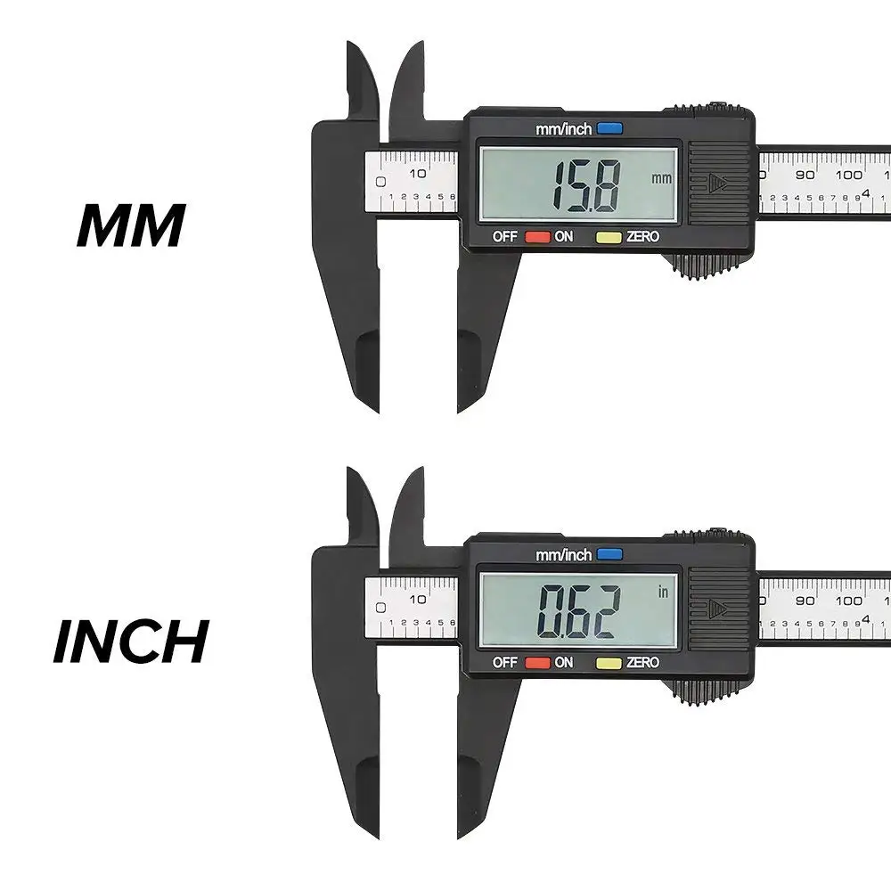 150Mm 100Mm Elektronischer Digitaler Messschieber Kohlefaser Zifferblatt Messschieber Mikrometer Messwerkzeug Digitales Lineal 150Mm 100Mm Elektronischer Digitaler Messschieber Kohlefaser Zifferblatt Messschieber Mikrometer Messwerkzeug Digitales Lineal - Image 4