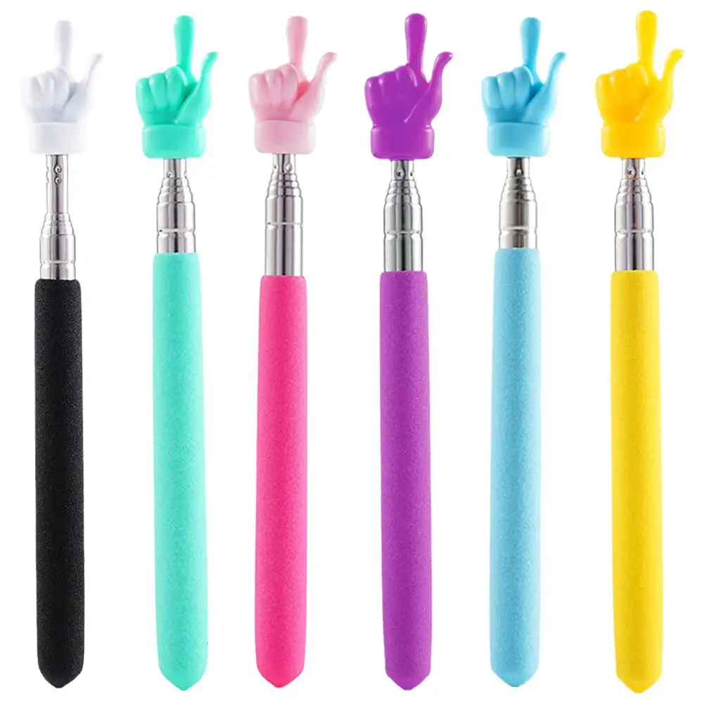 Einziehbarer Lehrer-Zeiger, Finger-Design, Edelstahl, Teleskopisch, Für Den Schulunterricht, Zeigerstab, Lehrerbedarf Für Das Klassenzimmer Einziehbarer Lehrer-Zeiger, Finger-Design, Edelstahl, Teleskopisch, Für Den Schulunterricht, Zeigerstab, Lehrerbedarf Für Das Klassenzimmer