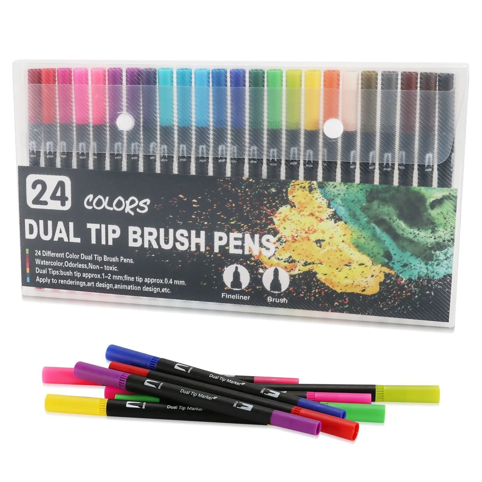 120 Farben Filzstift Zeichnen Aquarell Kunstmarker Stift Doppelseitiger Pinsel Fineliner Farbstift-Set Für Kunst Kalligraphie Malerei 120 Farben Filzstift Zeichnen Aquarell Kunstmarker Stift Doppelseitiger Pinsel Fineliner Farbstift-Set Für Kunst Kalligraphie Malerei - Image 10