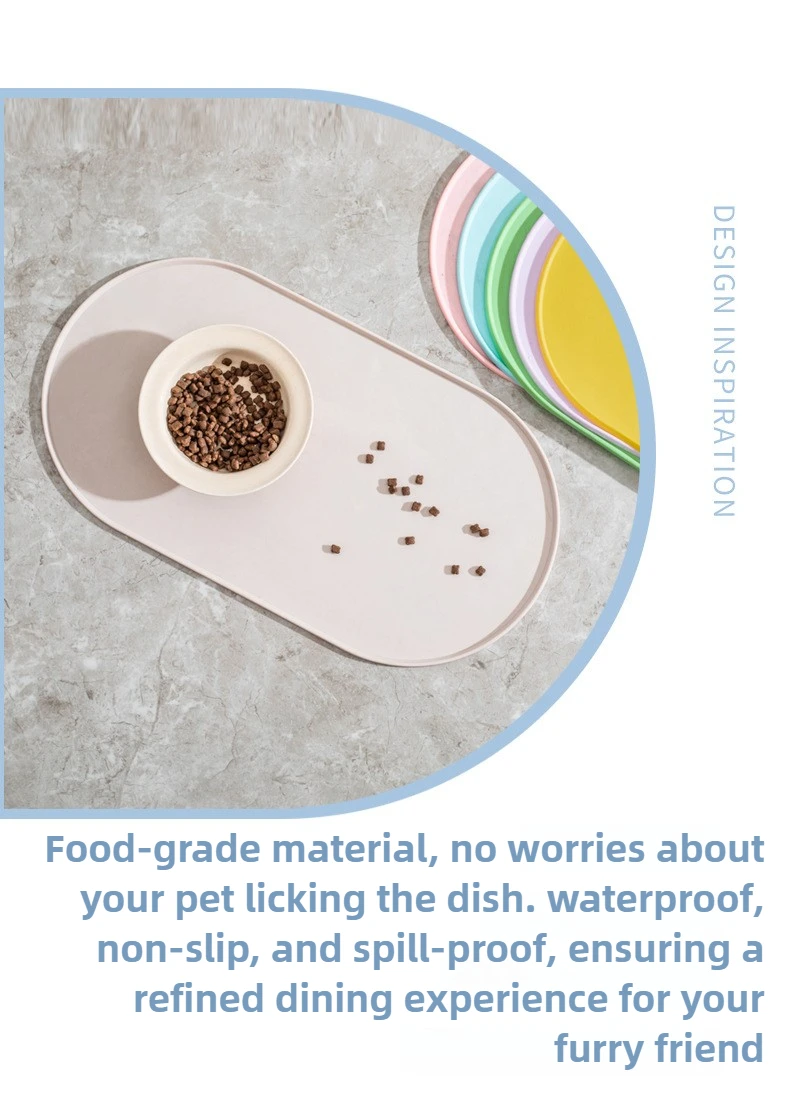 Cat Feeding Mat With Non-Slip Waterproof Design Pet Food Mat Compatible With Cat/Dog Bowls Multipet Households Dog Owners Cat Feeding Mat With Non-Slip Waterproof Design Pet Food Mat Compatible With Cat/Dog Bowls Multipet Households Dog Owners - Image 13