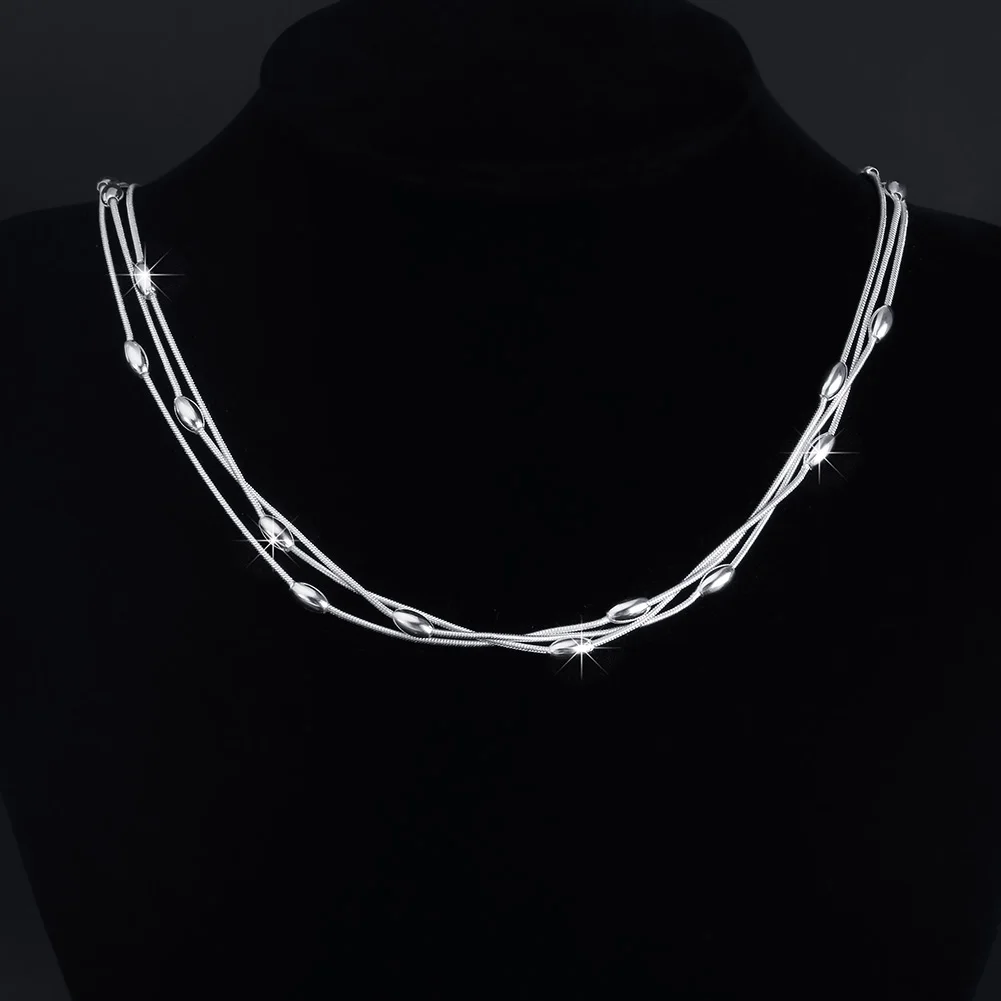 Charm-Halskette Aus 925Er Sterlingsilber Mit Perlen – Damenschmuck Als Geschenk Charm-Halskette Aus 925Er Sterlingsilber Mit Perlen – Damenschmuck Als Geschenk - Image 2
