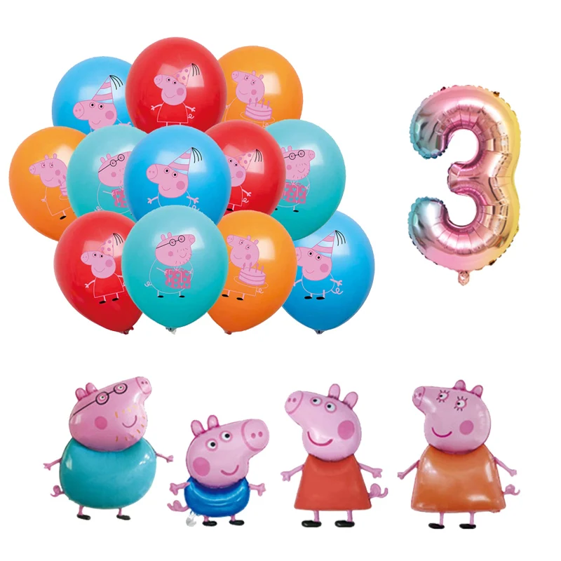 Peppa Pig Geburtstagsparty-Dekoration, George Page Family Ballon Für Kinder, Eventzubehör, Geschirr, Banner, Hintergrund, Geschenk, Babyparty Peppa Pig Geburtstagsparty-Dekoration, George Page Family Ballon Für Kinder, Eventzubehör, Geschirr, Banner, Hintergrund, Geschenk, Babyparty - Image 20