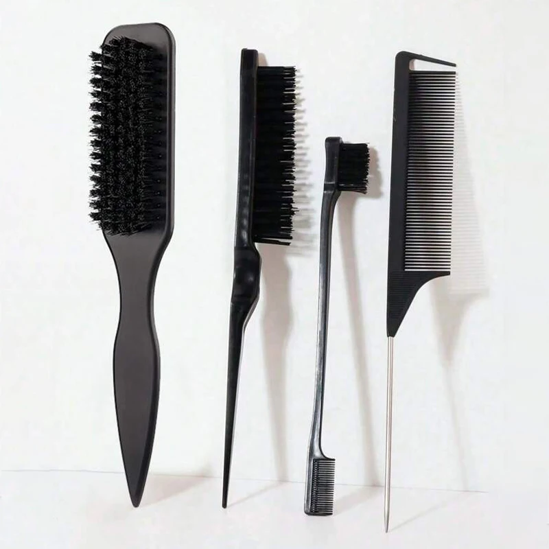 Bristle Slick Back Hair Brush For Sleek Ponytail Bun &Amp; Smoothing Baby Hairs, Flyaways, Edge Control - Backcombing &Amp; Teasing Bristle Slick Back Hair Brush For Sleek Ponytail Bun &Amp; Smoothing Baby Hairs, Flyaways, Edge Control - Backcombing &Amp; Teasing - Image 9
