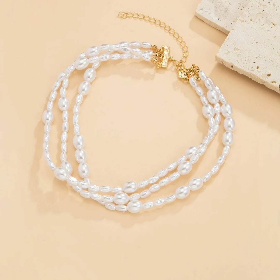2024 Neue Einfache Barock Imitation Perle Kette Choker Halskette Elegante Temperament Perlen Halskette Frauen Hochzeit Schmuck 2024 Neue Einfache Barock Imitation Perle Kette Choker Halskette Elegante Temperament Perlen Halskette Frauen Hochzeit Schmuck - Image 5