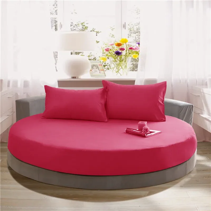 100% Cotton Round Bed Sheet Set Elastic Band Soft Skin Friendly Fitted Sheets Set Elastic Band Bedsheet 3/1 Pcs Mattress Cover 100% Cotton Round Bed Sheet Set Elastic Band Soft Skin Friendly Fitted Sheets Set Elastic Band Bedsheet 3/1 Pcs Mattress Cover - Image 17
