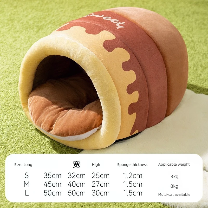 Warmes Plüsch-Katzenbett Für Den Winter Und Den Innenbereich Mit Rentier-Optik, Versteckspiel, Katzentunnel, Spielen Und Schlafen, Integriertes Katzenhaus, Haustiernest Warmes Plüsch-Katzenbett Für Den Winter Und Den Innenbereich Mit Rentier-Optik, Versteckspiel, Katzentunnel, Spielen Und Schlafen, Integriertes Katzenhaus, Haustiernest - Image 6