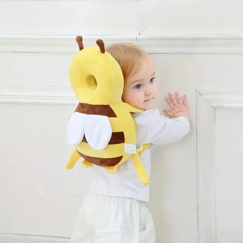 Baby Head Anti-Fall Protector Pillow, Cartoon Breathable Safety Cushion For Toddler Learning Walking Back Head Protection Baby Head Anti-Fall Protector Pillow, Cartoon Breathable Safety Cushion For Toddler Learning Walking Back Head Protection