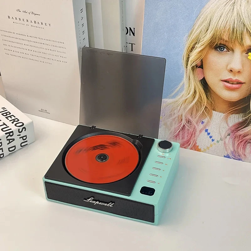 Retro Cd-Musikplayer Mit Bluetooth-Lautsprecher – Tragbarer Disc-Player Im Vintage-Stil Für Zuhause, Musik &Amp; Als Nostalgisches Geschenk Retro Cd-Musikplayer Mit Bluetooth-Lautsprecher – Tragbarer Disc-Player Im Vintage-Stil Für Zuhause, Musik &Amp; Als Nostalgisches Geschenk - Image 6
