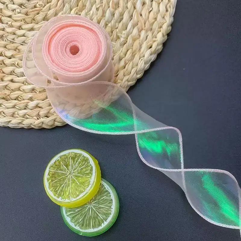 40Mm 10 Yards Fischschwanz-Organzaband, Reflektierendes, Irisierendes Band Mit Gewelltem Rand Für Geschenkverpackungen, Diy-Schleifen, Blumensträuße, Voile-Bänder 40Mm 10 Yards Fischschwanz-Organzaband, Reflektierendes, Irisierendes Band Mit Gewelltem Rand Für Geschenkverpackungen, Diy-Schleifen, Blumensträuße, Voile-Bänder - Image 27