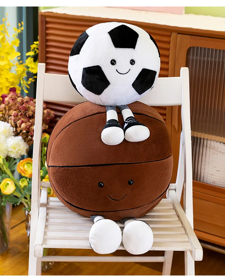 Plüschtiere Spaßige Sportarten Basketball Fußball Plüschtiere Für Kinderzimmer-Deko Kreative Dekorative Stoffpuppen Plüschtiere Spaßige Sportarten Basketball Fußball Plüschtiere Für Kinderzimmer-Deko Kreative Dekorative Stoffpuppen - Image 20