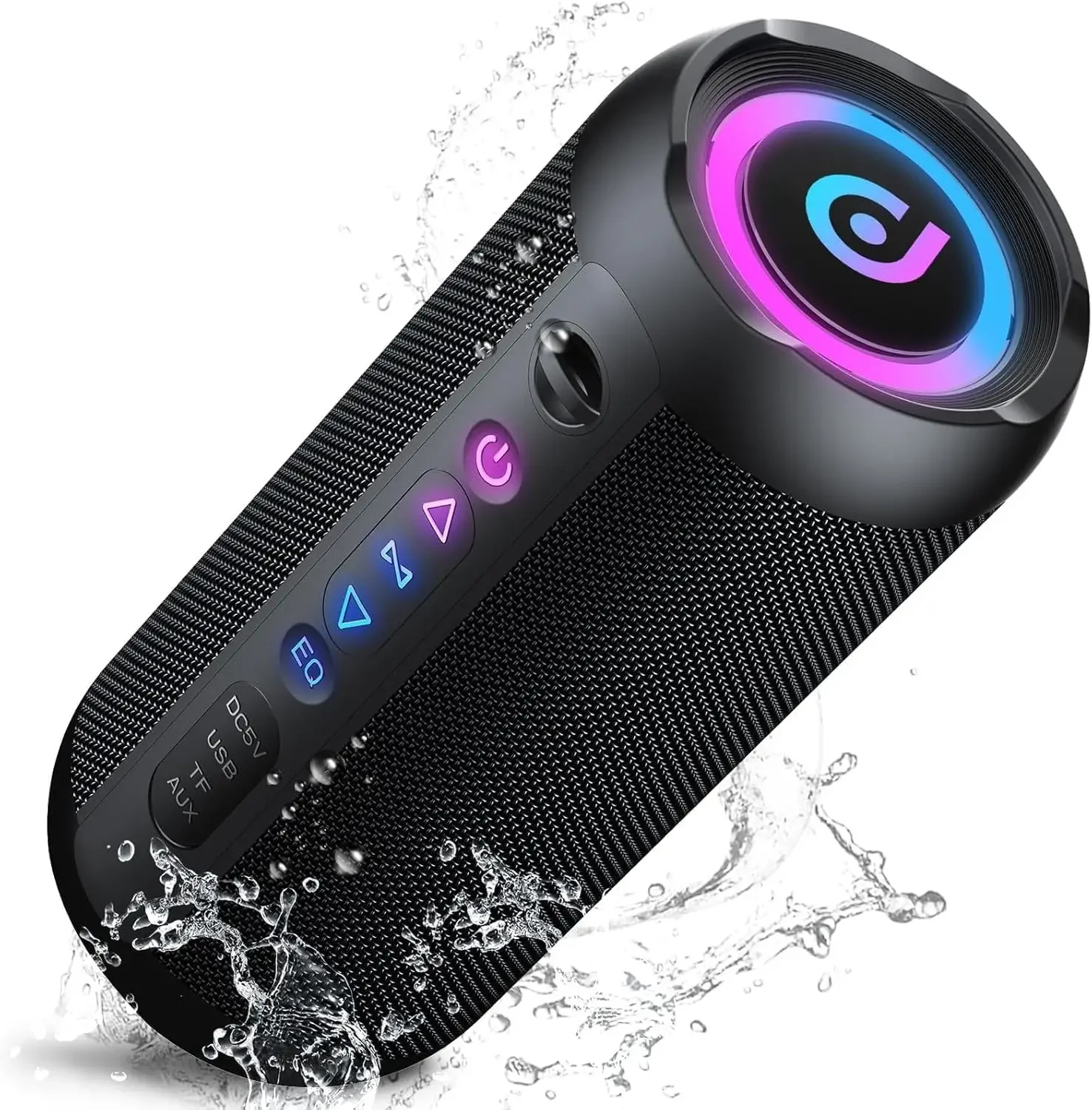 Tragbarer Bluetooth 5.4 Lautsprecher – 30W Dual-Speaker Mit Tiefbass, 30 Stunden Akkulaufzeit, 3 Eq-Modi Und Rgb-Lichteffekten Tragbarer Bluetooth 5.4