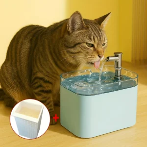 1.5L Cat Water Dispenser Automatic Circulating Flow Water Dispenser Live Water Drinking Fountain Cat and Dog Water Bowl Feeding Bowl