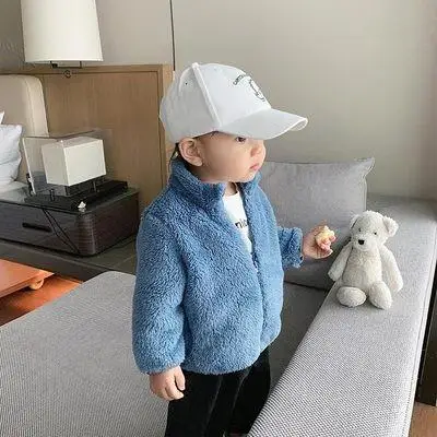 Solid Color Fashion Children Plush Coat Autumn Winter Warm Baby Girl Boy Casual Jacket Greatcoat Kids Clothing Toddler Outerwear Solid Color Fashion Children Plush Coat Autumn Winter Warm Baby Girl Boy Casual Jacket Greatcoat Kids Clothing Toddler Outerwear - Image 10