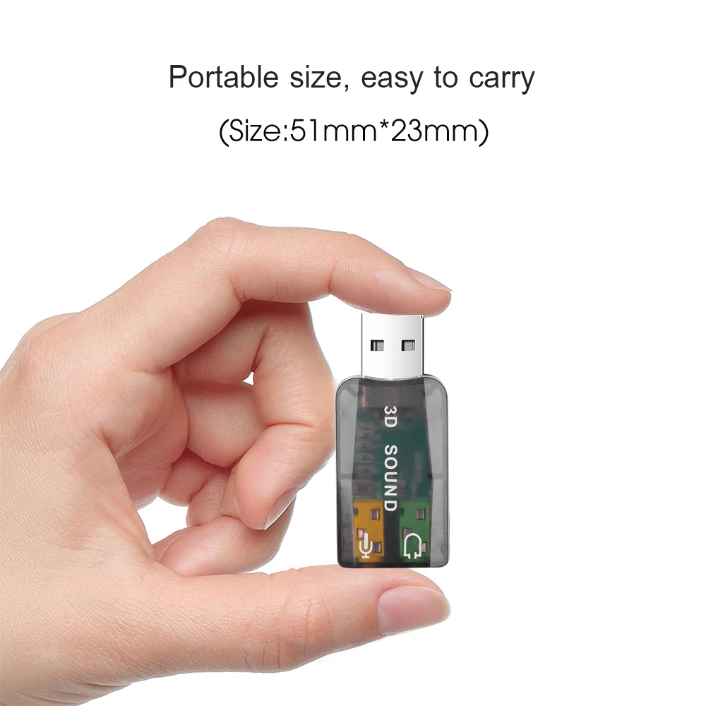 Externe Usb-Soundkarte Mini – Usb Auf 3,5-Mm-Audioadapter Für Hifi-Stereo, Lautsprecher, Laptop &Amp; Headsets Externe Usb-Soundkarte Mini – Usb Auf 3,5-Mm-Audioadapter Für Hifi-Stereo, Lautsprecher, Laptop &Amp; Headsets - Image 2