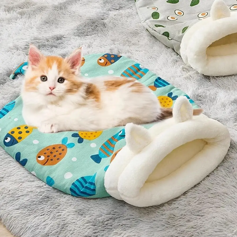Soft Plush Cat Winter Sleeping Bag Portable Warm Feline Bed Cat Sleeping Bag For All Seasons Indoor Small Dog Cat Bed Soft Plush Cat Winter Sleeping Bag Portable Warm Feline Bed Cat Sleeping Bag For All Seasons Indoor Small Dog Cat Bed - Image 3