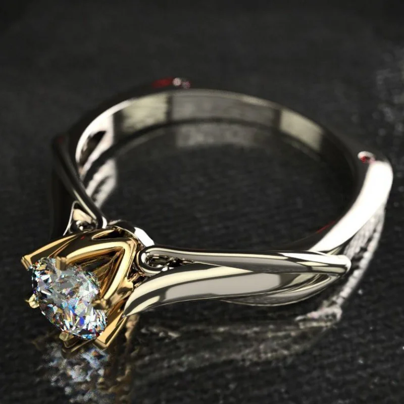 Reiner 18K Gold Moissanit-Ring Für Damen Mit Edelsteinen, Paar-Schmuck Für Hochzeit Und Verlobung, Valentinstag- Und Jubiläumsgeschenk Reiner 18K Gold Moissanit-Ring Für Damen Mit Edelsteinen, Paar-Schmuck Für Hochzeit Und Verlobung, Valentinstag- Und Jubiläumsgeschenk - Image 6