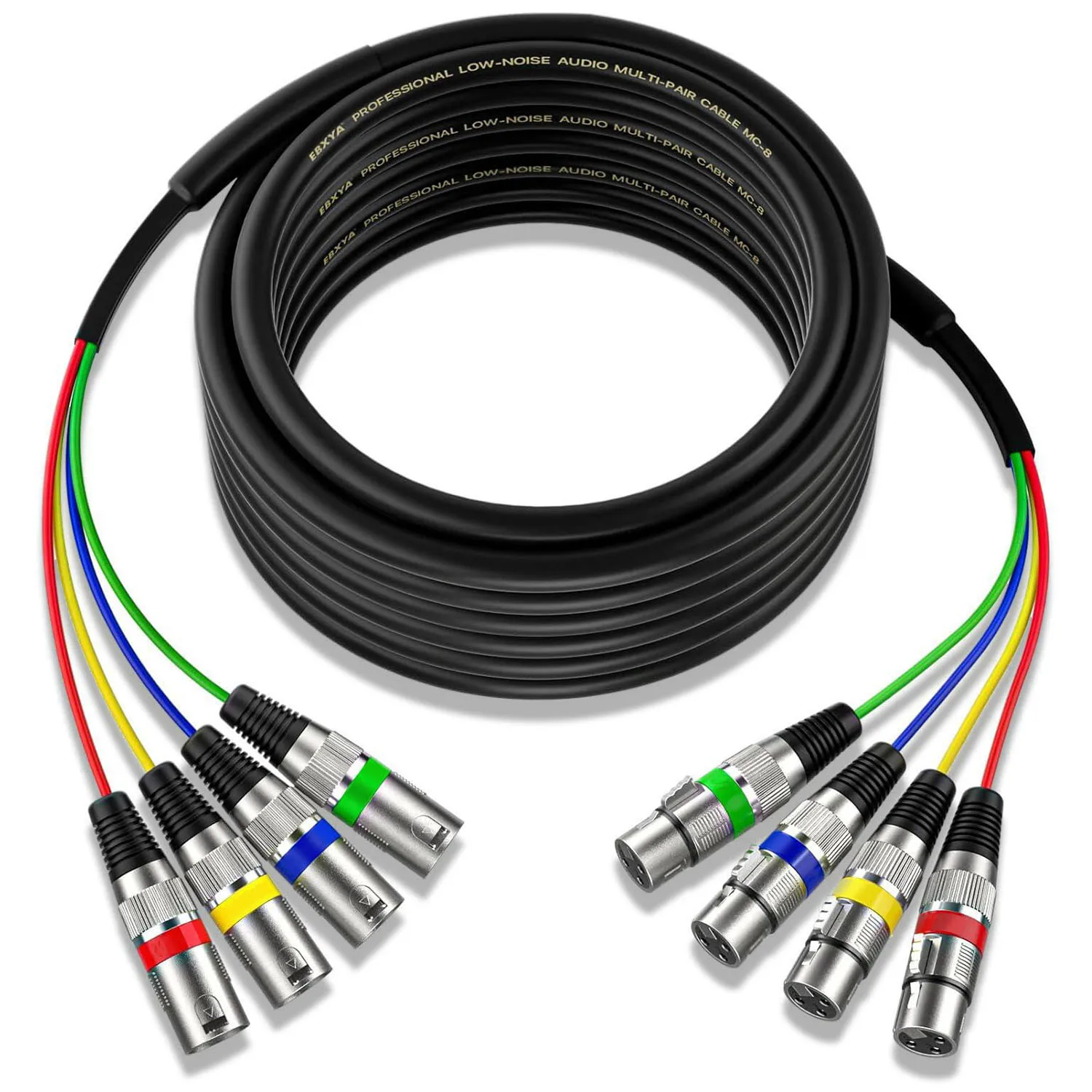 4-Kanal Xlr-Schlangenkabel – 4-Farbiges Mikrofon-Patchkabel Für Live, Studio Und Recording Xlr Multicore Kabel