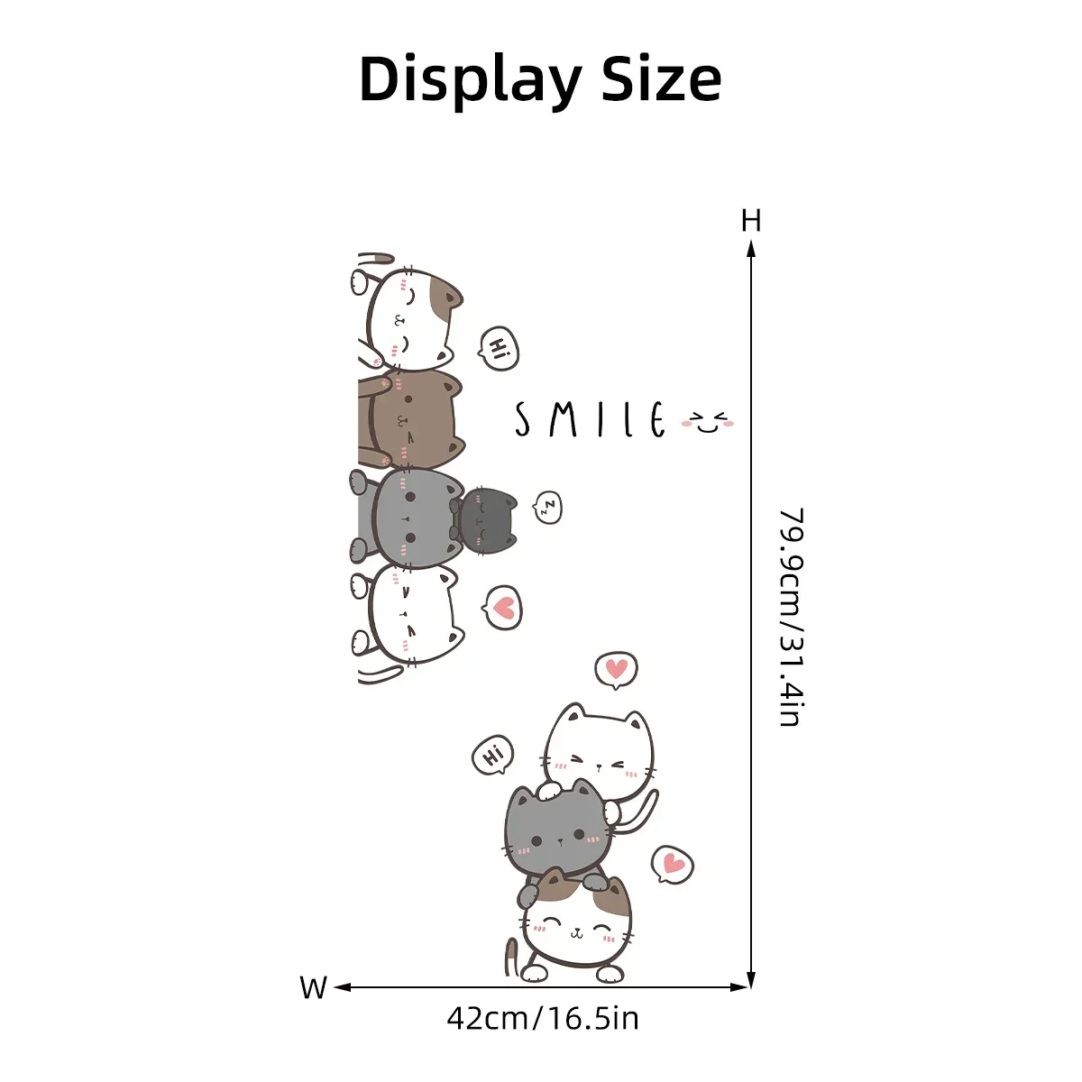 1Pc Furniture Cartoon Cute Cat Wall Stickers For Door Home Decor Accessories Living Room Kids Room Decoration Wall Decals Diy 1Pc Furniture Cartoon Cute Cat Wall Stickers For Door Home Decor Accessories Living Room Kids Room Decoration Wall Decals Diy - Image 6