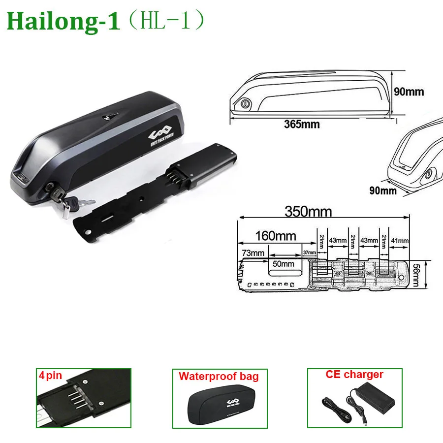 4-Polige Hagel-E-Bike-Batterie 1500 36V 48V 52V 15Ah 20Ah 25Ah 50E M50T Elektrofahrrad-Lithium-Pack Für 1000W 750W 500W 350W. 4-Polige Hagel-E-Bike-Batterie 1500 36V 48V 52V 15Ah 20Ah 25Ah 50E M50T Elektrofahrrad-Lithium-Pack Für 1000W 750W 500W 350W. - Image 2