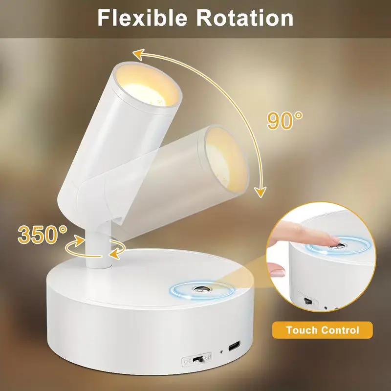 Wiederaufladbare Kabellose Magnetische Intelligente Nachtleuchte Einstellbare Farbe Wandlampe Geeignet Für Schlafzimmer Schrank Dekorationsbeleuchtung Innenbereich Wiederaufladbare Kabellose Magnetische Intelligente Nachtleuchte Einstellbare Farbe Wandlampe Geeignet Für Schlafzimmer Schrank Dekorationsbeleuchtung Innenbereich - Image 3