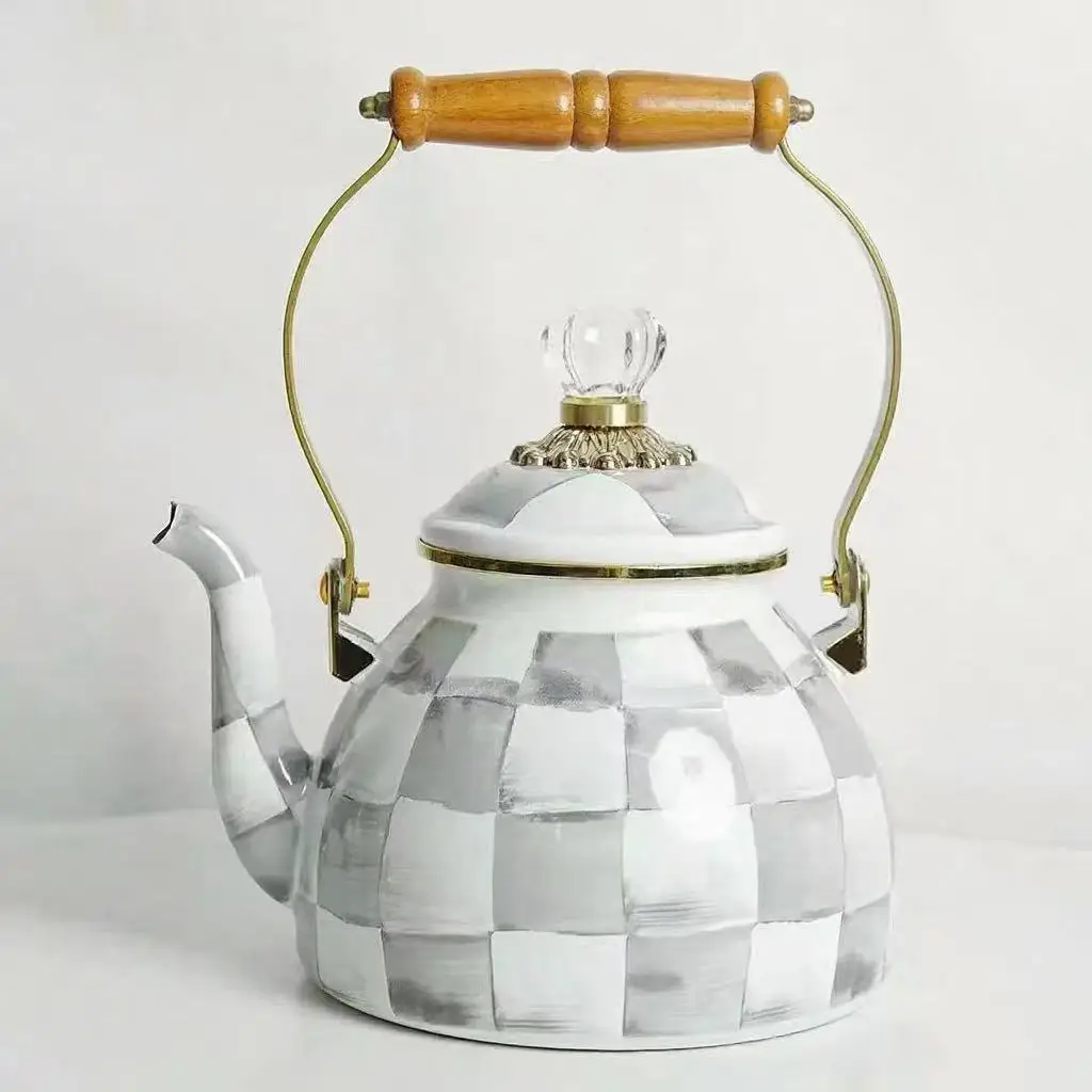 2,5 Quart Emaille Teekanne – Vintage Teekessel Mit Griff Für Herd, Tee Und Kaffee 2,5 Quart Emaille Teekanne – Vintage Teekessel Mit Griff Für Herd, Tee Und Kaffee - Image 7