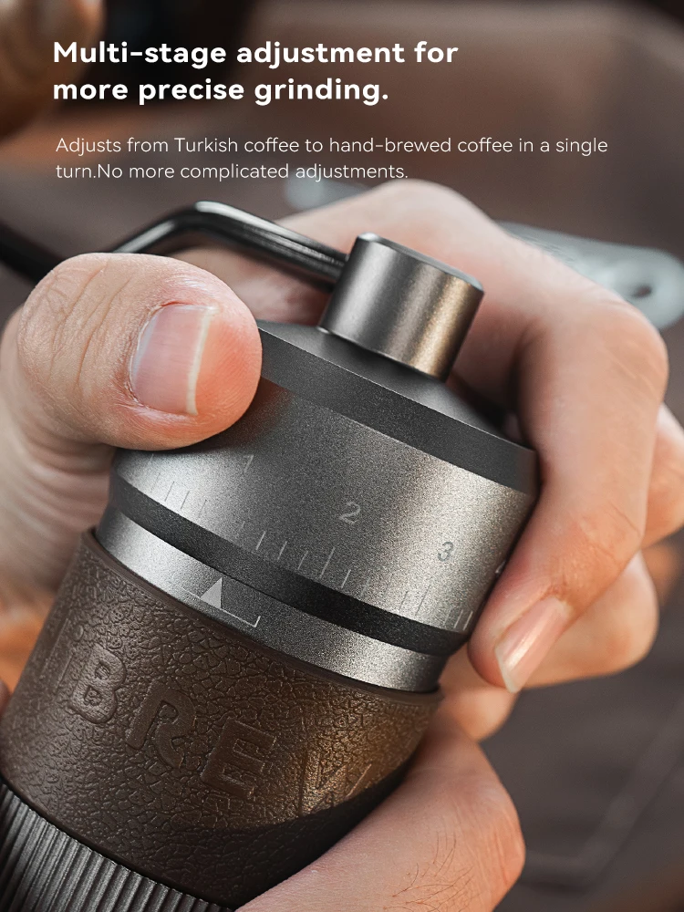 Hibrew Manuelle Kaffeemühle, Aluminium, Konische Gratkapazität, 22 G, Handkaffeemühle Mit 11 Stufen, Verstellbare Einstellung Zum Übergießen Hibrew Manuelle Kaffeemühle, Aluminium, Konische Gratkapazität, 22 G, Handkaffeemühle Mit 11 Stufen, Verstellbare Einstellung Zum Übergießen - Image 2