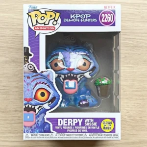 Funko Pop! HUNTR/X K-POP Demon Hunters Derpy mit Sussie Glow in The Dark # 2260 Figuren-Sammlermodell Desktop-Ornament Geschenk