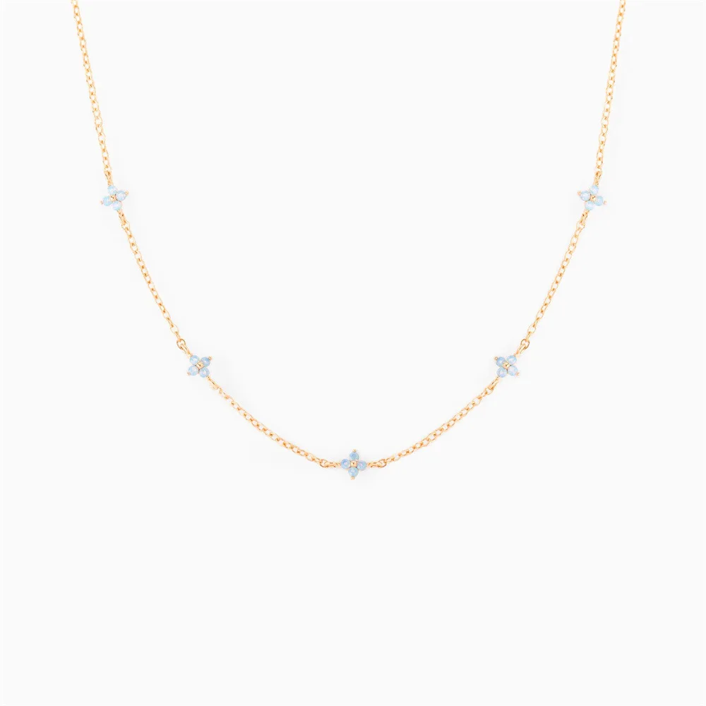 Neue Design Winzige Blaue Blume Halskette Für Frauen Gold Farbe Nette Anhänger Halskette Trendy Weibliche Geburtstag Schmuck Bijoux Geschenk Neue Design Winzige Blaue Blume Halskette Für Frauen Gold Farbe Nette Anhänger Halskette Trendy Weibliche Geburtstag Schmuck Bijoux Geschenk - Image 5