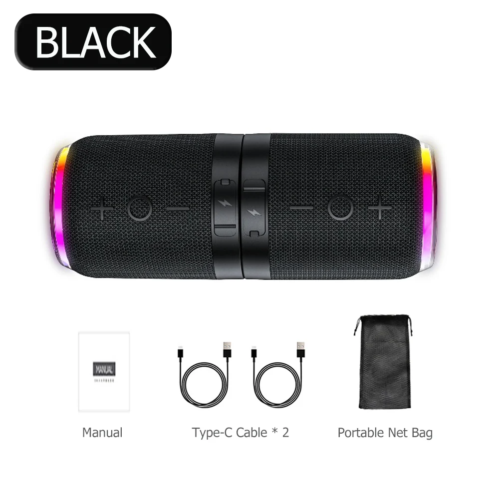 Tragbarer Bluetooth Lautsprecher – Tws Stereo Dual-Speaker Mit Kraftvollem Bass, Wasserdichtem Design Und Kabelloser Outdoor-Musik Tragbarer Bluetooth Lautsprecher – Tws Stereo Dual-Speaker Mit Kraftvollem Bass, Wasserdichtem Design Und Kabelloser Outdoor-Musik - Image 7