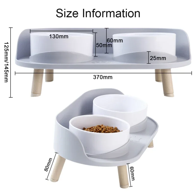 Food Feeders Pet Cat Double Bowls Feeder Adjustable Height Cats Dogs Drinker Water Bowl Dish Elevated Feeding Kitten Supplies Food Feeders Pet Cat Double Bowls Feeder Adjustable Height Cats Dogs Drinker Water Bowl Dish Elevated Feeding Kitten Supplies - Image 4