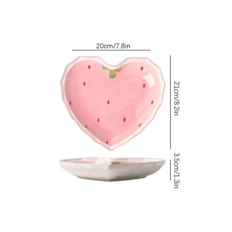 3 Stücke Erdbeere Schüssel Löffel Teller Set Schöne Mädchen Herz Schüssel Salat Schüssel Dessert Haushalts Geschirr 3 Stücke Erdbeere Schüssel Löffel Teller Set Schöne Mädchen Herz Schüssel Salat Schüssel Dessert Haushalts Geschirr - Image 5