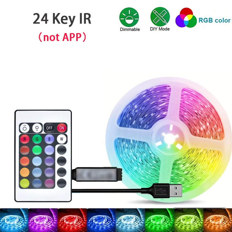 1–40 M Rgb Led Streifen 5V Usb – Musik-Synchronisation Mit Fernbedienung Für Zimmer, Tv Und Party 1–40 M Rgb Led Streifen 5V Usb – Musik-Synchronisation Mit Fernbedienung Für Zimmer, Tv Und Party - Image 10