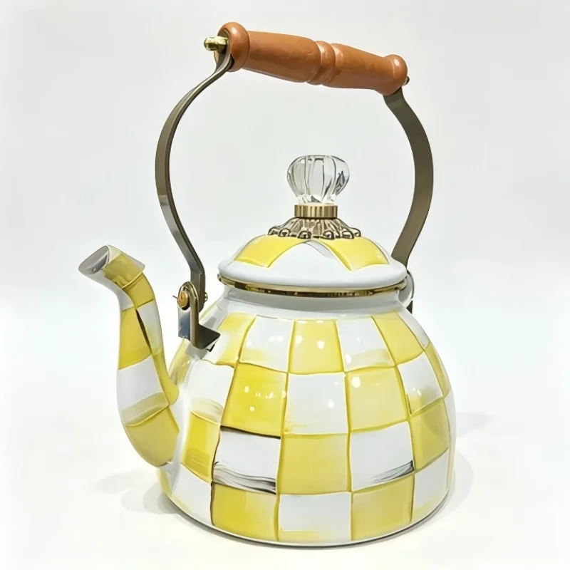 2,5 Quart Emaille Teekanne – Vintage Teekessel Mit Griff Für Herd, Tee Und Kaffee 2,5 Quart Emaille Teekanne – Vintage Teekessel Mit Griff Für Herd, Tee Und Kaffee - Image 6
