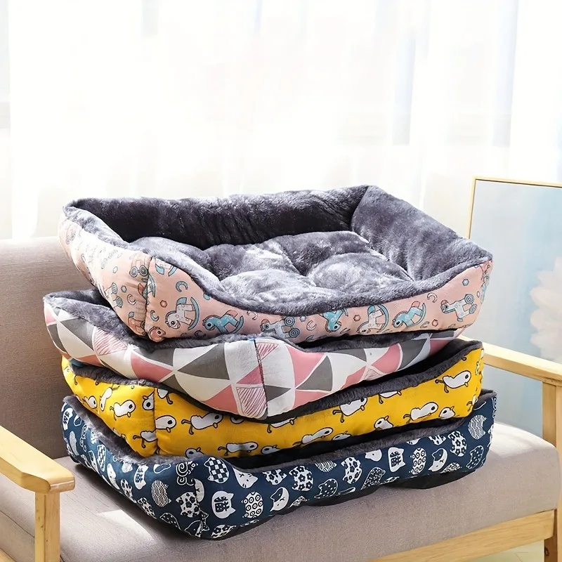 Haustier Hund Bett Sofa Matten Winter Haustier Produkte Coussin Chien Zubehör Hunde Korb Liefert Für Große Mittel Kleine Haus Katze Bett – Bild 3