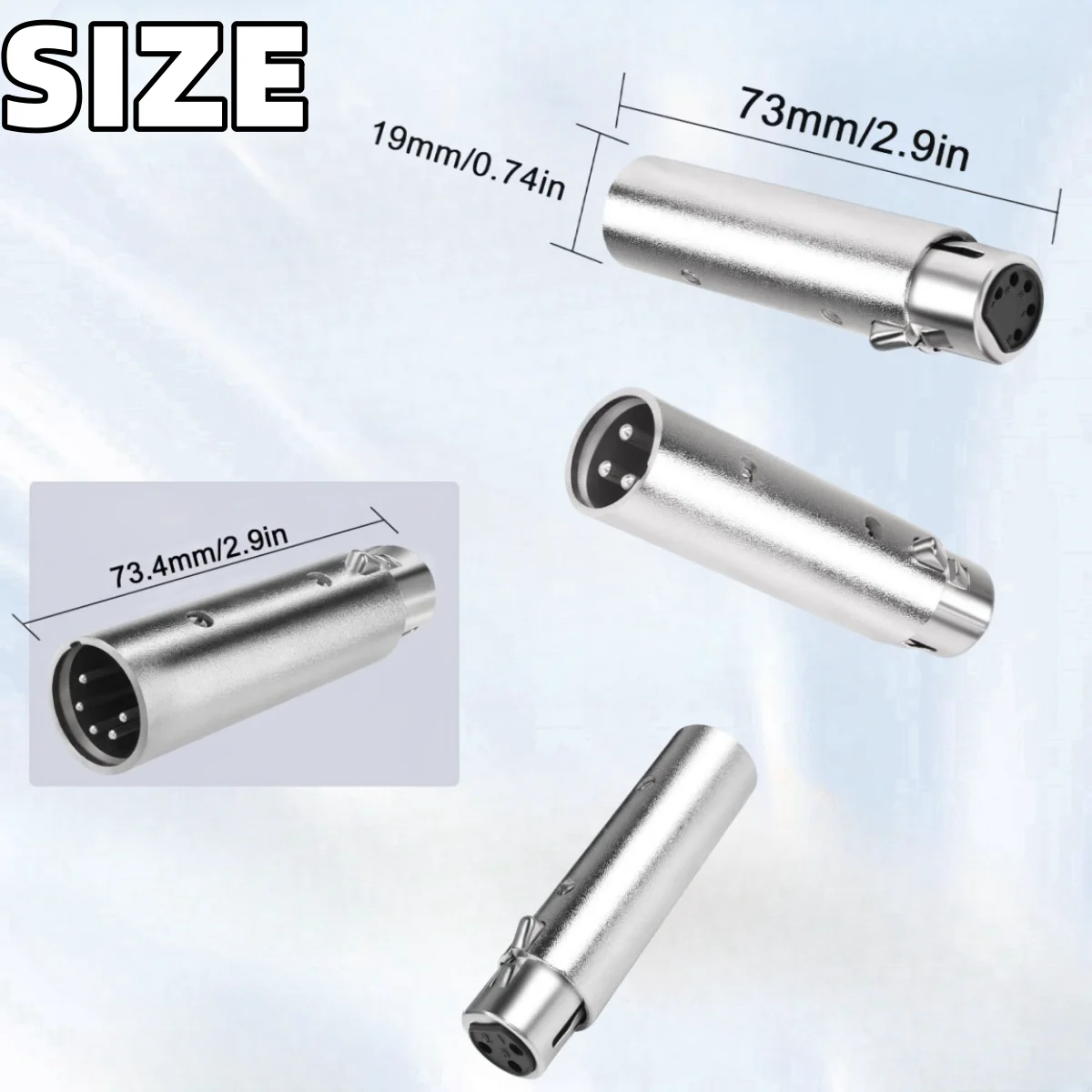 3-Poliger Xlr Auf 5-Poliger Dmx-Adapter – Metallgehäuse Für Bühnenlicht- Und Audioanschlüsse 3-Poliger Xlr Auf 5-Poliger Dmx-Adapter – Metallgehäuse Für Bühnenlicht- Und Audioanschlüsse - Image 2