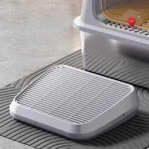 Litter Catcher Litter Trap Mat Cat Ramp Double Layer Elevated Tray with Filter Function Non-Slip Trapper Easy Cleaning Supplies