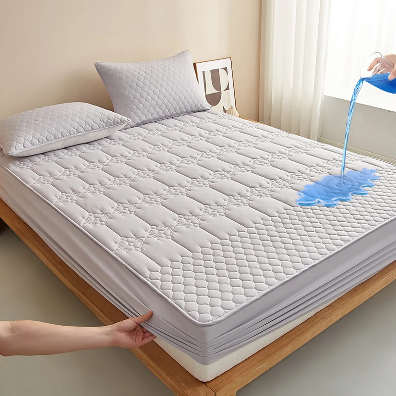 Waterproof Quilted Mattress Protector - Waterproof Fitted Sheet , Jacquard Style Mattress Cover, Antibacterial, Hypoallergenic Waterproof Quilted Mattress Protector - Waterproof Fitted Sheet , Jacquard Style Mattress Cover, Antibacterial, Hypoallergenic - Image 10