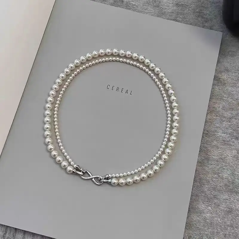 Multifunktionale Perlen-Choker-Halskette Für Damen, Luxuriöser Neuer Modeschmuck, Designer-Kette, Großhandel Multifunktionale Perlen-Choker-Halskette Für Damen, Luxuriöser Neuer Modeschmuck, Designer-Kette, Großhandel - Image 5