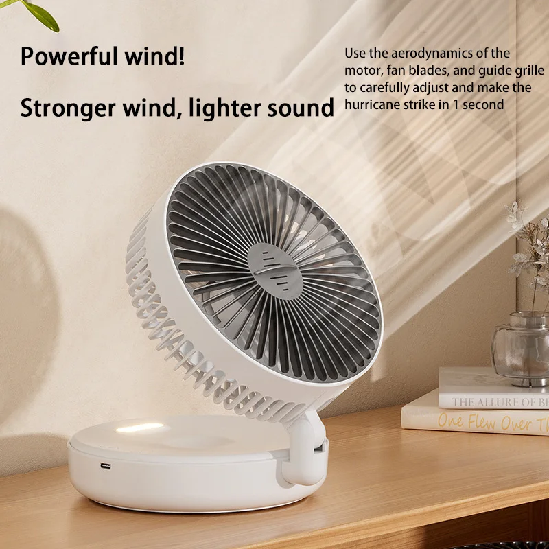 Lenovo 5000Mah 3-In-1 Ventilator – Faltbarer Wand- Und Standventilator Mit 4 Stufen Und Warmem Nachtlicht Lenovo 5000Mah 3-In-1 Ventilator – Faltbarer Wand- Und Standventilator Mit 4 Stufen Und Warmem Nachtlicht - Image 6